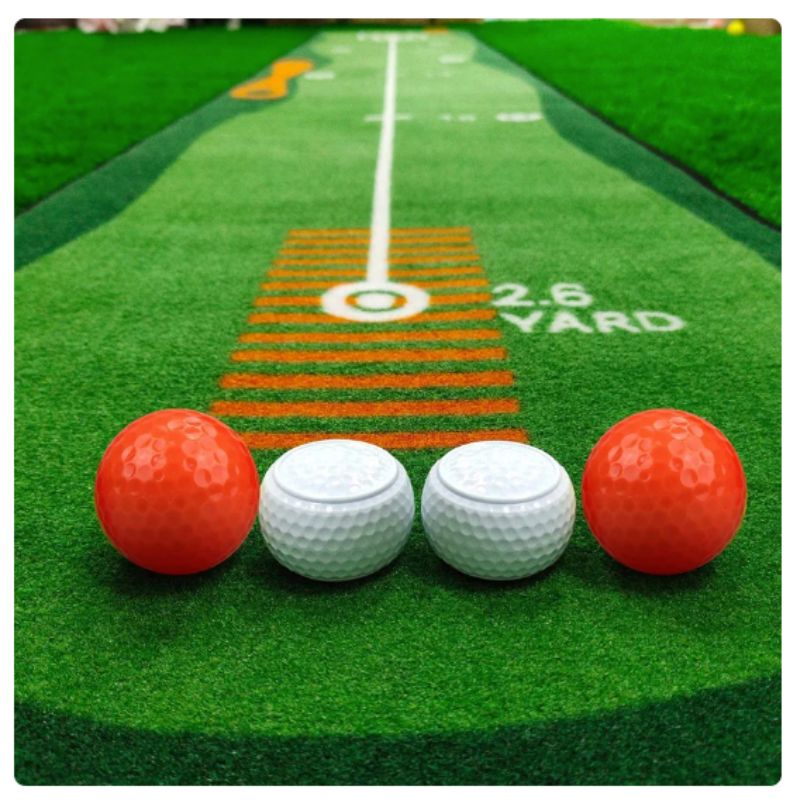 Home green golf putting mat to improve putting