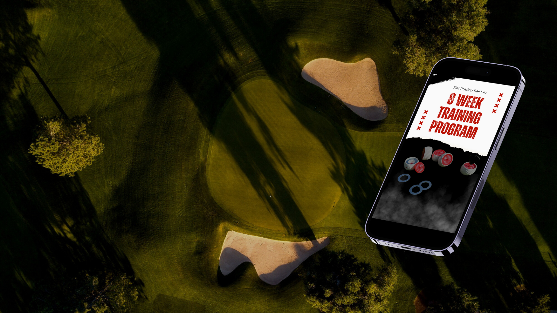 Flat putting ball banner