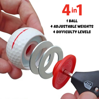 Flat golf ball weight system