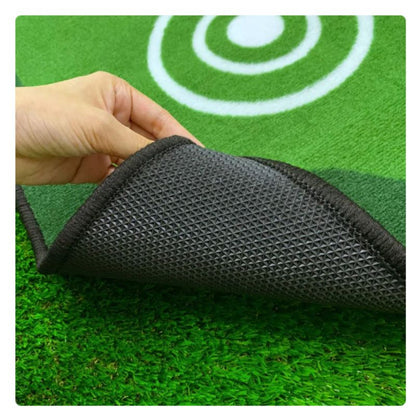 Home green golf putting mat to improve putting