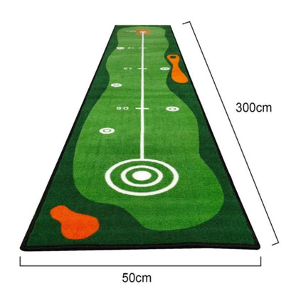 Home green golf putting mat to improve putting